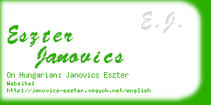 eszter janovics business card